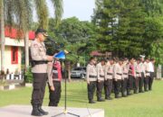 Polres Banyuasin Gelar Apel Pagi, Kapolres Ajak Personel Tingkatkan Kewaspadaan dan Jauhi Narkoba