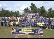 Hut Bhayangkara ke 80 kapolres banyuasin resmi membuka turnamen sepak bola banyuasin kapolres cup