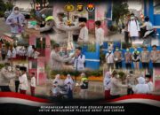 Cegah Dampak Karhutla, Polres Banyuasin Bagikan Masker kepada Pelajar