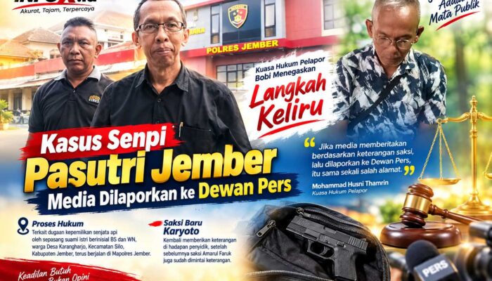 Kasus Senpi Pasutri Jember : Media Dilaporkan ke Dewan Pers, Kuasa Hukum : Langkah Keliru