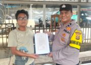 Bhabinkamtibmas Polsek Betung Sosialisasikan Pencegahan Karhutla di Desa Taja Raya II