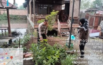 Dukung Swasembada Pangan Nasional, Bhabinkamtibmas Polsek Rambutan Aipda Zahrudin, Ajak Warga Kel. Jakabaring Selatan Kec. Rambutan Kembangkan Pekarangan Produktif